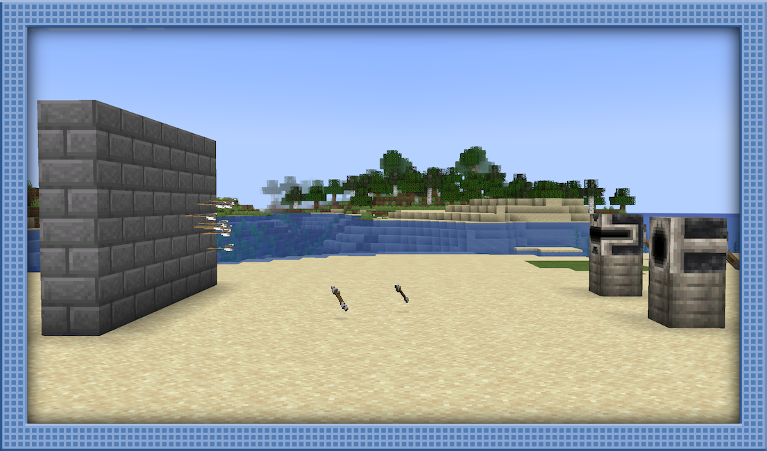 9 Arrows shot by a Scatterer alongside Arrows dropped by a Splurter